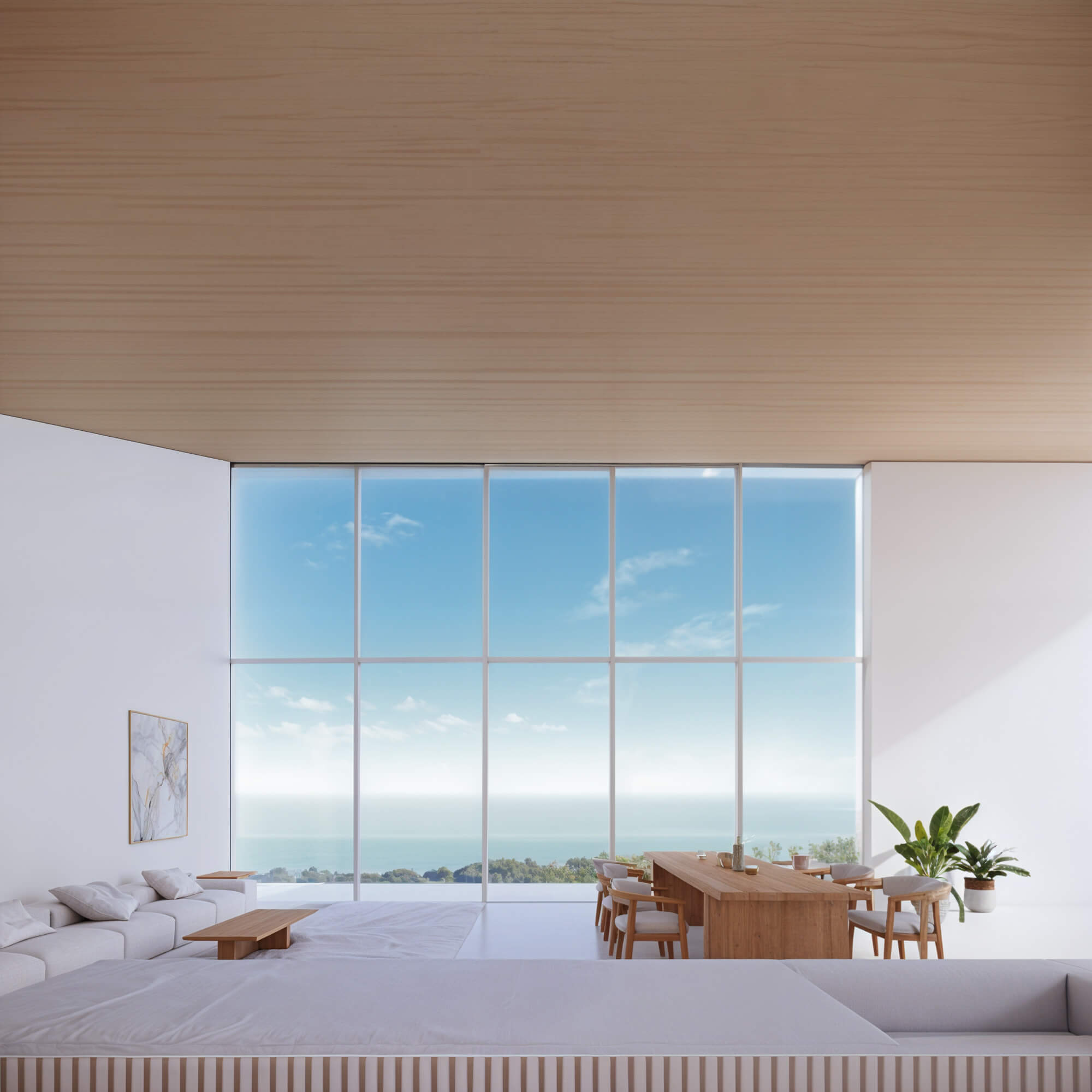 LDK space enhanced by large windows